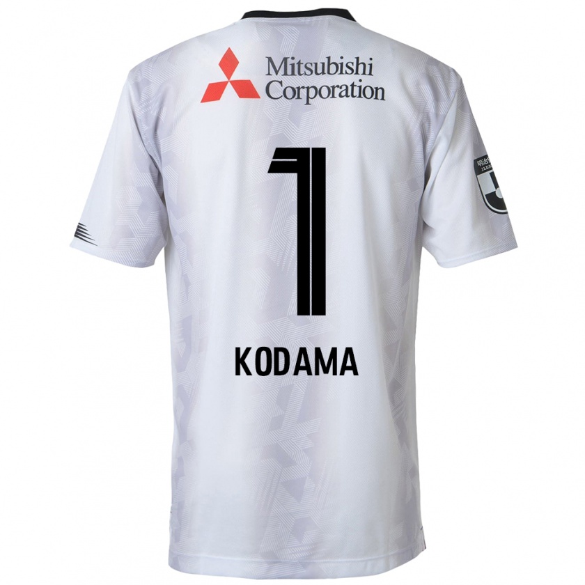 Kandiny Kinder Tsuyoshi Kodama #1 Weiß Schwarz Auswärtstrikot Trikot 2024/25 T-Shirt