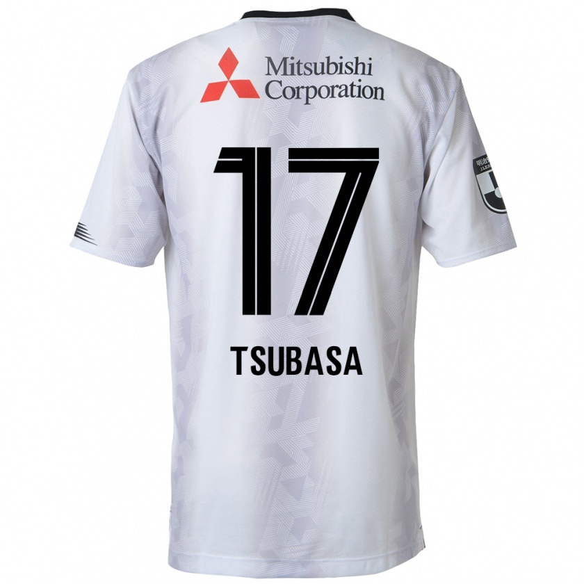 Kandiny Kinder Tsubasa Terayama #17 Weiß Schwarz Auswärtstrikot Trikot 2024/25 T-Shirt