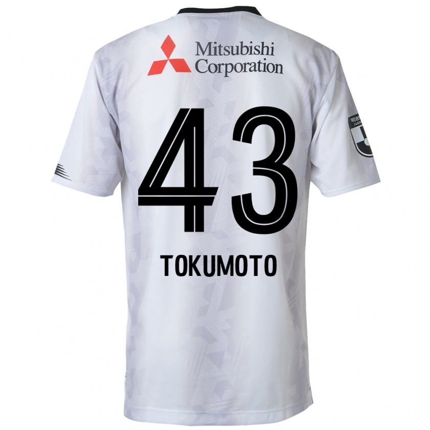 Kandiny Kinder Shuhei Tokumoto #43 Weiß Schwarz Auswärtstrikot Trikot 2024/25 T-Shirt