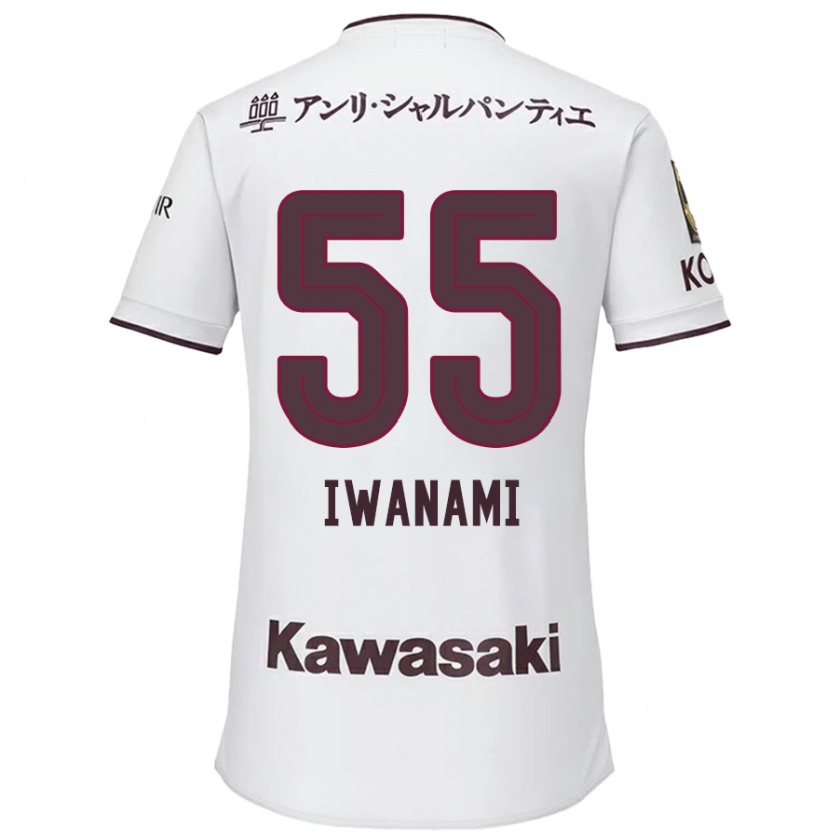 Kandiny Kinder Takuya Iwanami #55 Weiß Rot Auswärtstrikot Trikot 2024/25 T-Shirt