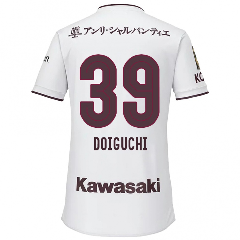 Kandiny Kinder Ritsu Doiguchi #39 Weiß Rot Auswärtstrikot Trikot 2024/25 T-Shirt