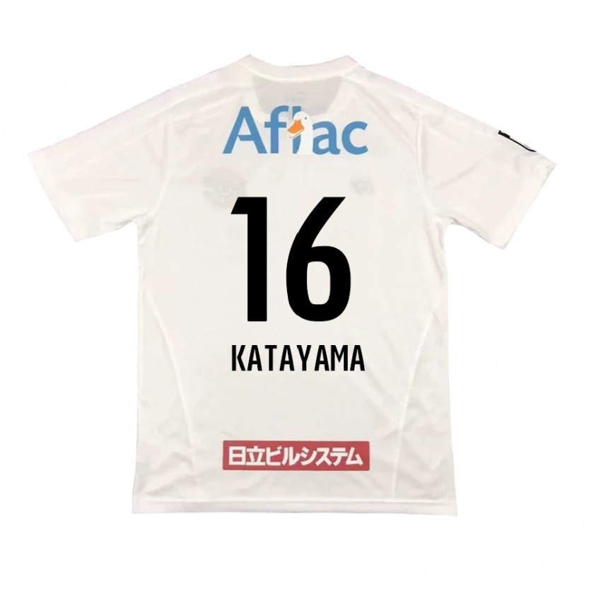 Kandiny Kinder Eiichi Katayama #16 Weiß Schwarz Auswärtstrikot Trikot 2024/25 T-Shirt