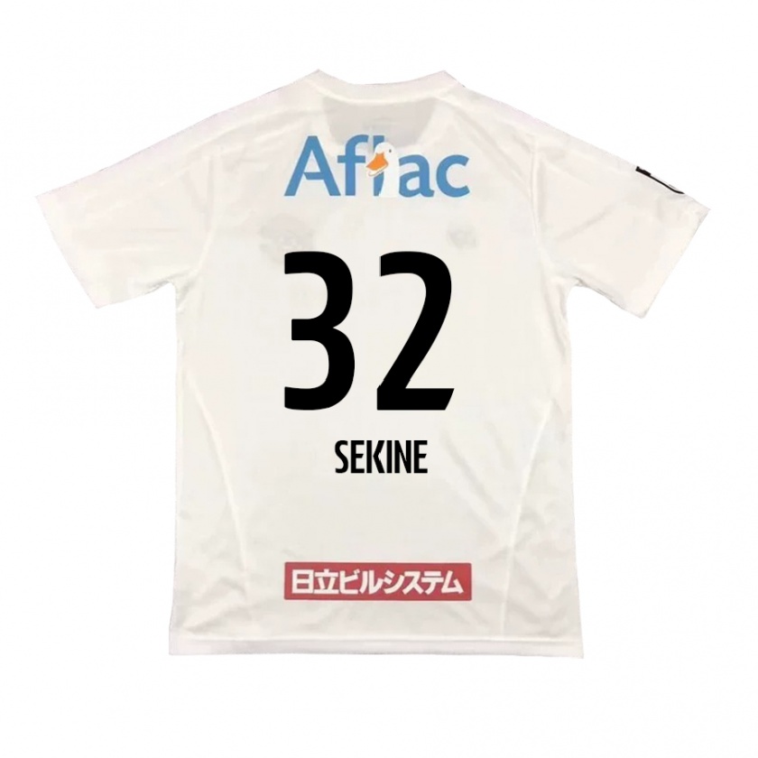 Kandiny Kinder Hiroki Sekine #32 Weiß Schwarz Auswärtstrikot Trikot 2024/25 T-Shirt