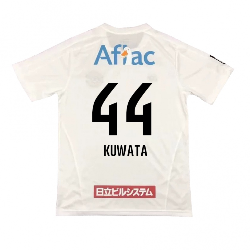 Kandiny Kinder Taisei Kuwata #44 Weiß Schwarz Auswärtstrikot Trikot 2024/25 T-Shirt