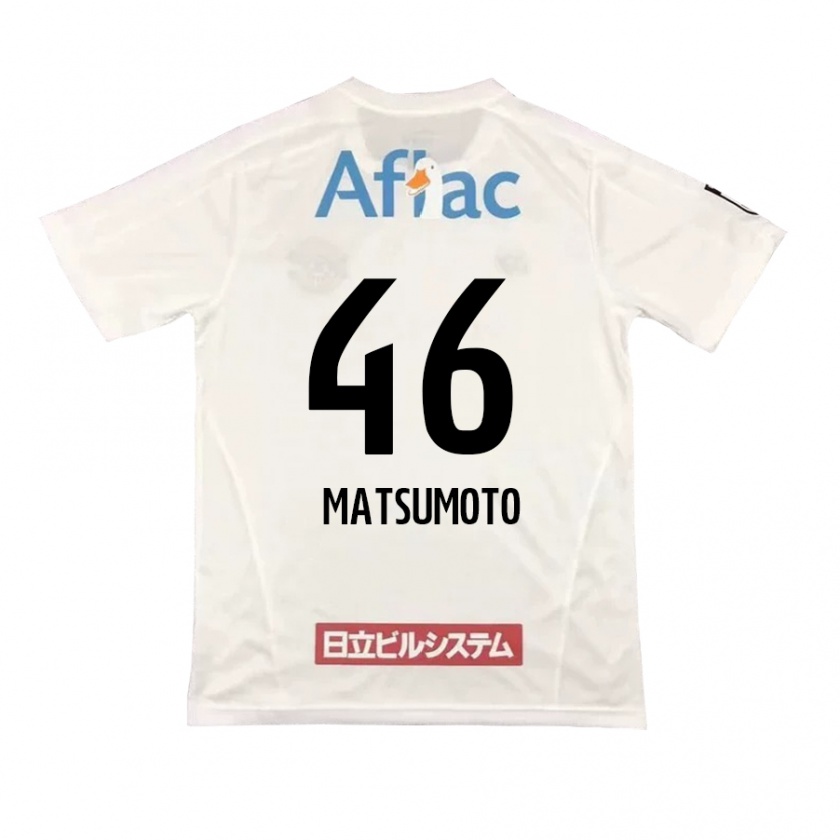 Kandiny Kinder Kenta Matsumoto #46 Weiß Schwarz Auswärtstrikot Trikot 2024/25 T-Shirt