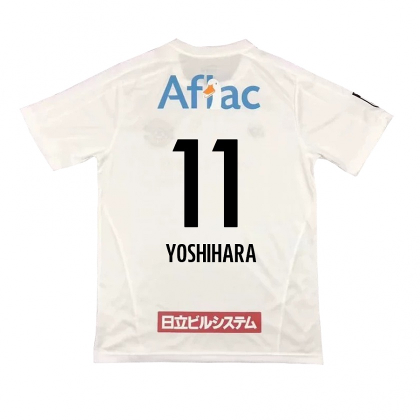 Kandiny Kinder Futo Yoshihara #11 Weiß Schwarz Auswärtstrikot Trikot 2024/25 T-Shirt