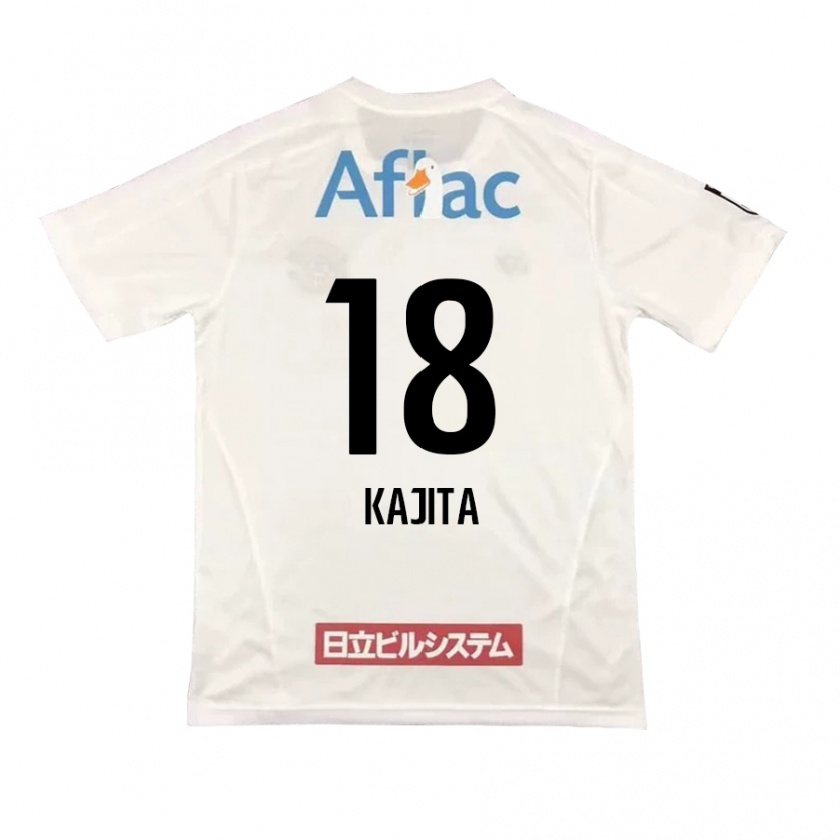 Kandiny Kinder Kento Kajita #18 Weiß Schwarz Auswärtstrikot Trikot 2024/25 T-Shirt