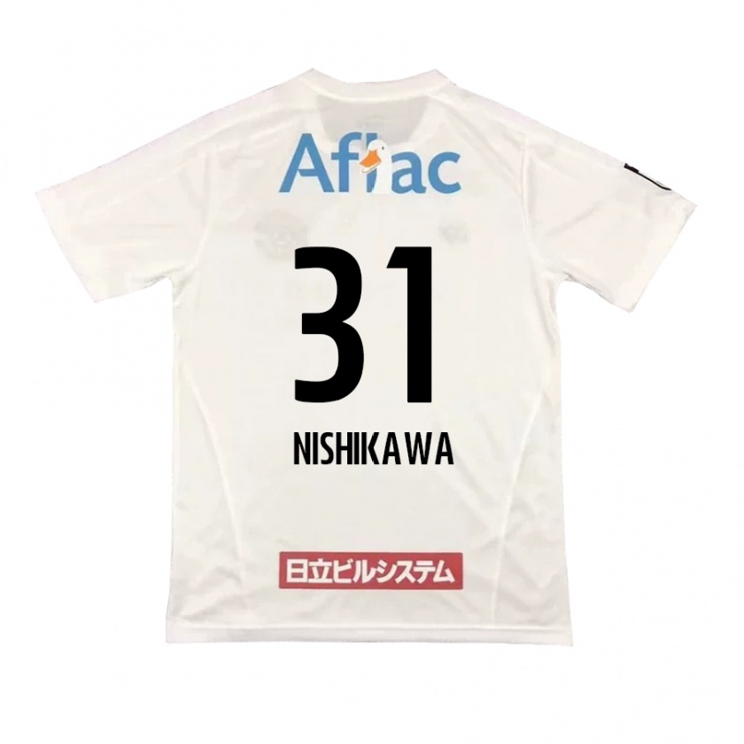 Kandiny Kinder Genki Nishikawa #31 Weiß Schwarz Auswärtstrikot Trikot 2024/25 T-Shirt