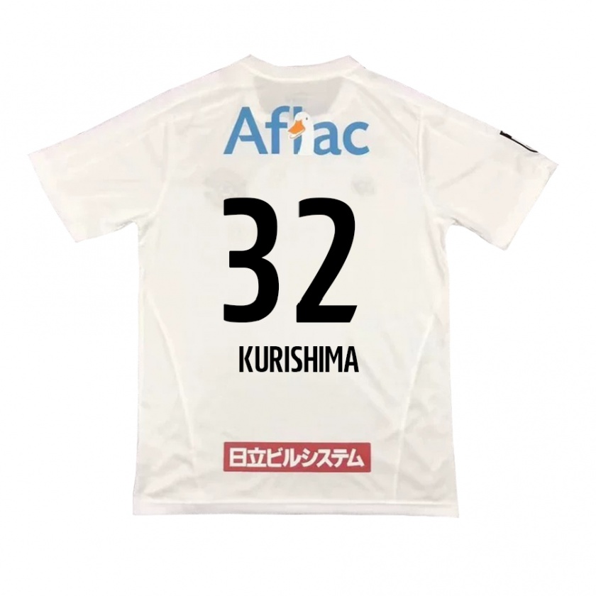 Kandiny Kinder Sota Kurishima #32 Weiß Schwarz Auswärtstrikot Trikot 2024/25 T-Shirt