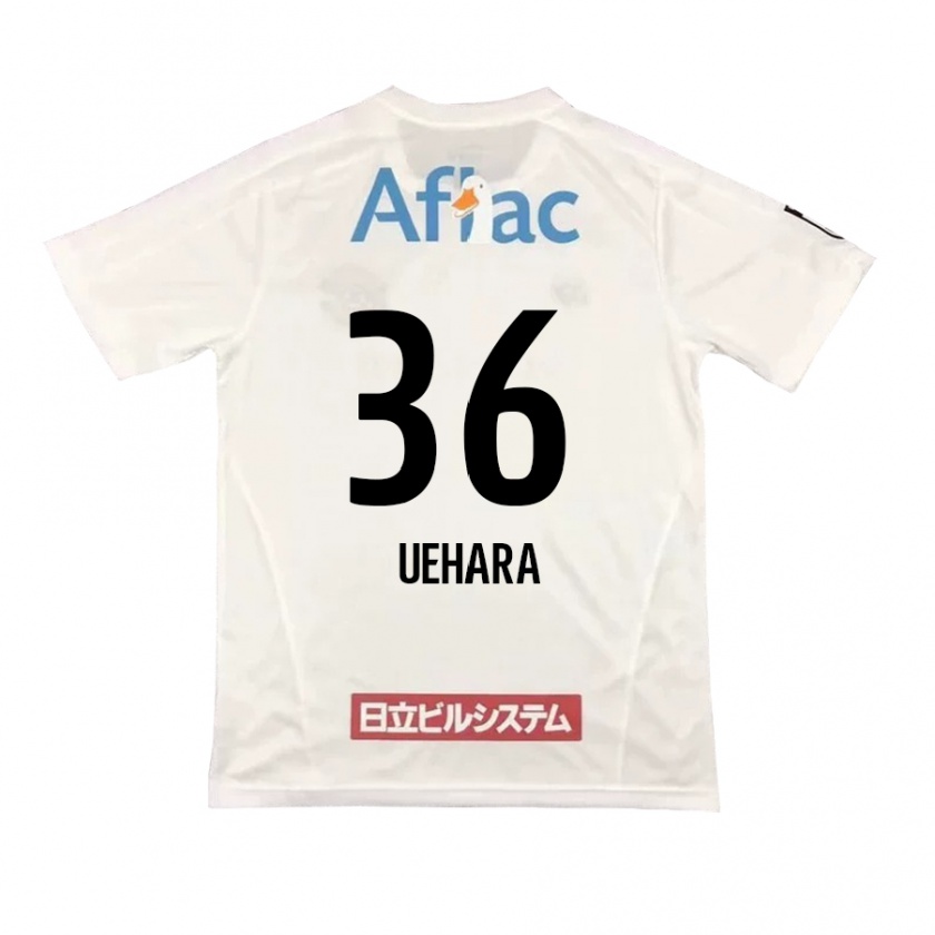 Kandiny Kinder Reo Uehara #36 Weiß Schwarz Auswärtstrikot Trikot 2024/25 T-Shirt