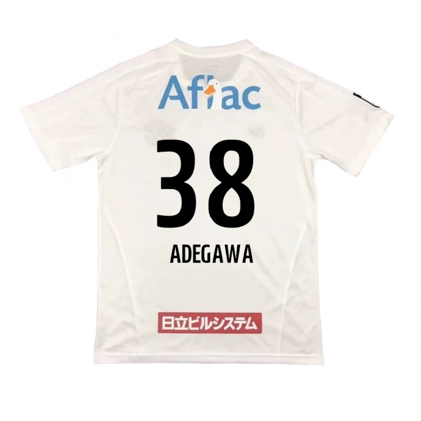 Kandiny Kinder Koa Adegawa #38 Weiß Schwarz Auswärtstrikot Trikot 2024/25 T-Shirt