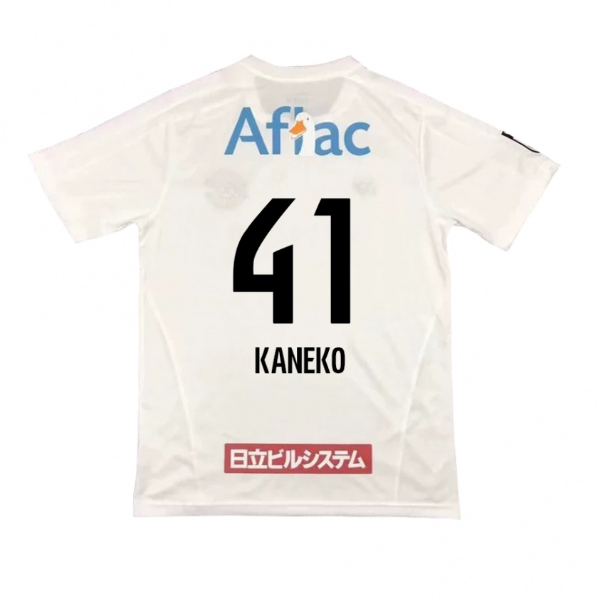 Kandiny Kinder Yushin Kaneko #41 Weiß Schwarz Auswärtstrikot Trikot 2024/25 T-Shirt