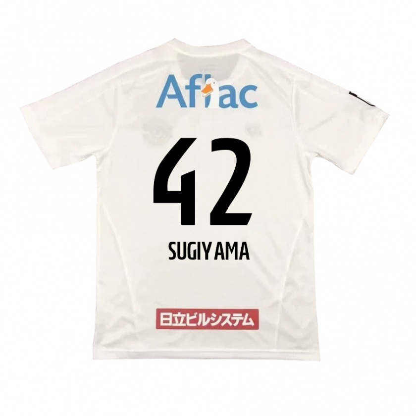 Kandiny Kinder Shunnosuke Sugiyama #42 Weiß Schwarz Auswärtstrikot Trikot 2024/25 T-Shirt