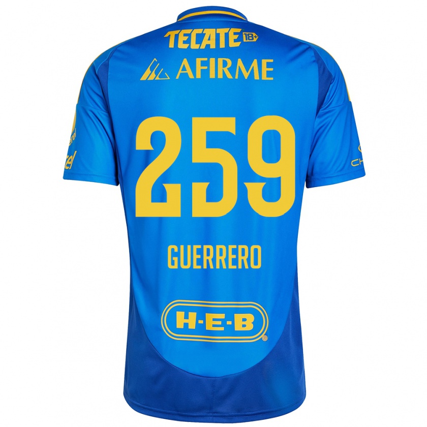 Kandiny Kinder Erick Guerrero #259 Blau Gelb Auswärtstrikot Trikot 2024/25 T-Shirt