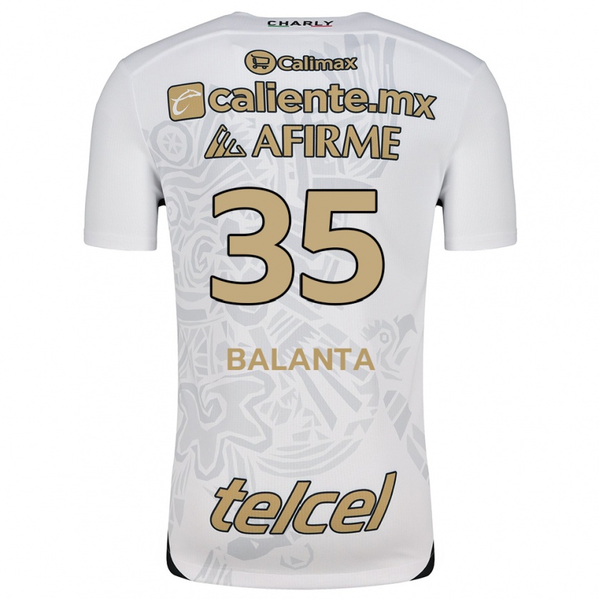 Kandiny Kinder Kevin Balanta #35 Weiß Schwarz Auswärtstrikot Trikot 2024/25 T-Shirt