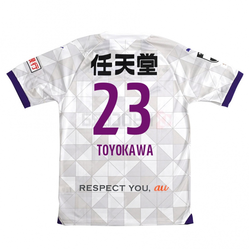 Kandiny Kinder Yuta Toyokawa #23 Weiß Lila Auswärtstrikot Trikot 2024/25 T-Shirt