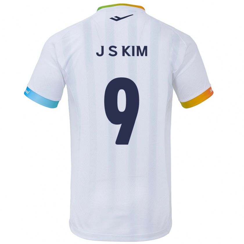 Kandiny Kinder Shin-Jin Kim #9 Weiß Blau Auswärtstrikot Trikot 2024/25 T-Shirt