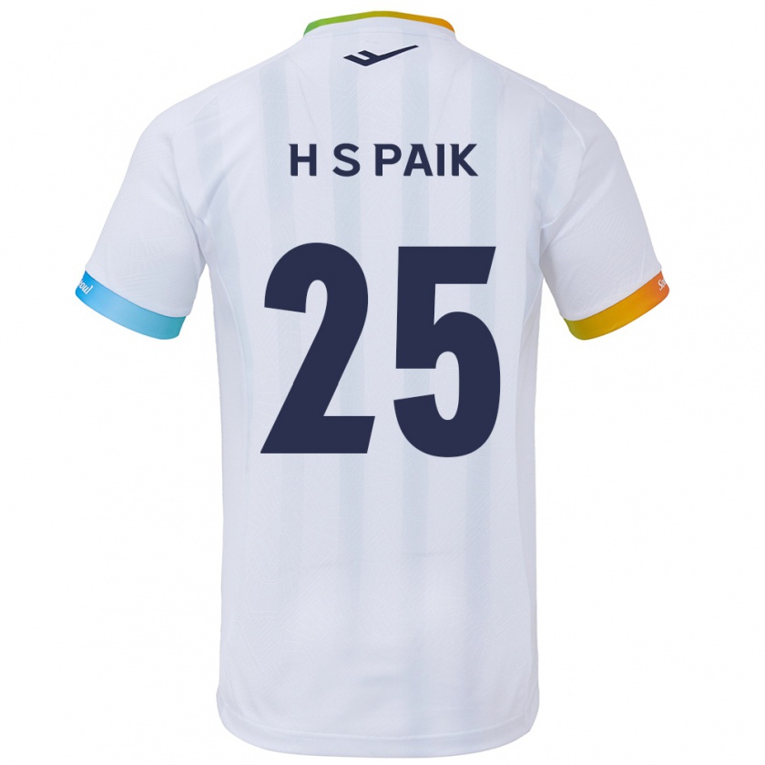 Kandiny Kinder Sang-Hoon Paik #25 Weiß Blau Auswärtstrikot Trikot 2024/25 T-Shirt