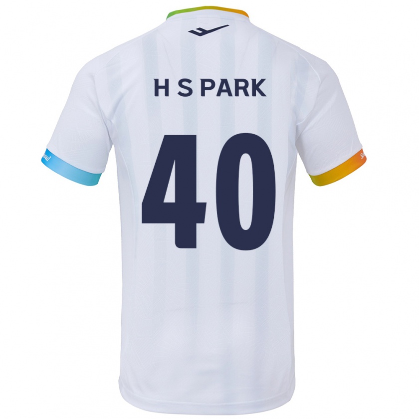 Kandiny Kinder Seong-Hun Park #40 Weiß Blau Auswärtstrikot Trikot 2024/25 T-Shirt