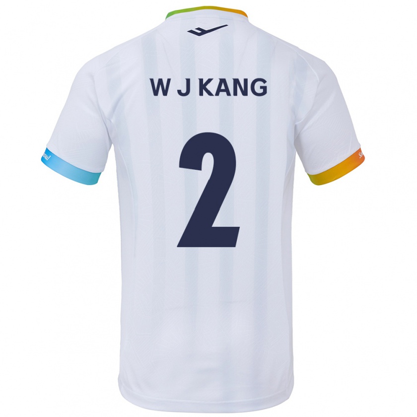 Kandiny Kinder Jae-Won Kang #2 Weiß Blau Auswärtstrikot Trikot 2024/25 T-Shirt