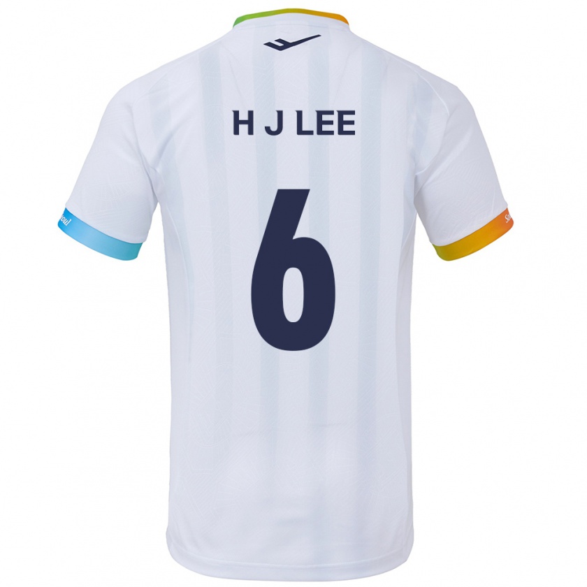 Kandiny Kinder Ju-Hwan Lee #6 Weiß Blau Auswärtstrikot Trikot 2024/25 T-Shirt