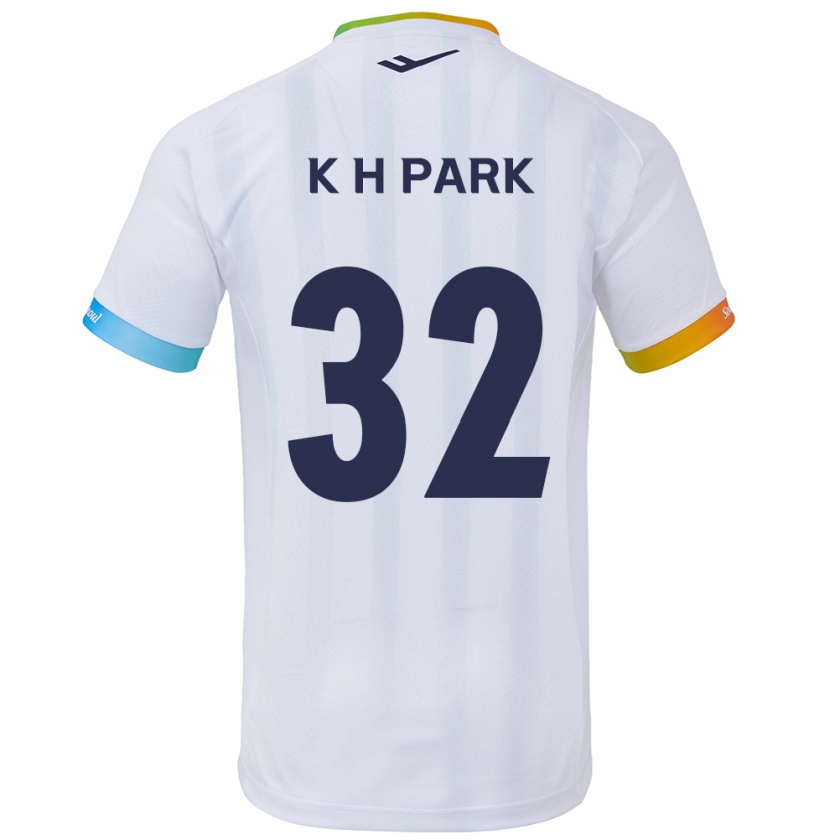 Kandiny Kinder Han-Kyul Park #32 Weiß Blau Auswärtstrikot Trikot 2024/25 T-Shirt