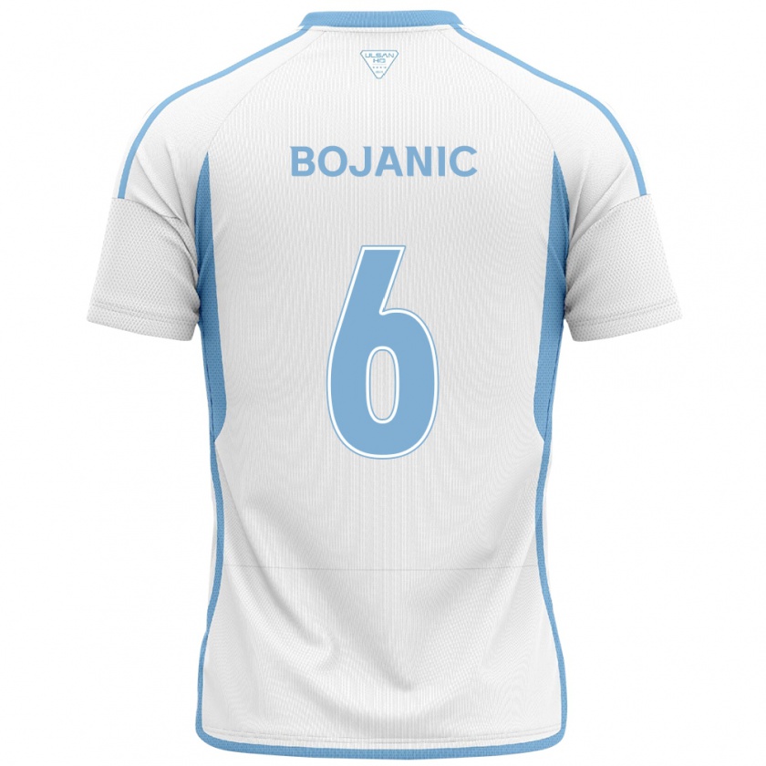 Kandiny Kinder Darijan Bojanic #6 Weiß Blau Auswärtstrikot Trikot 2024/25 T-Shirt