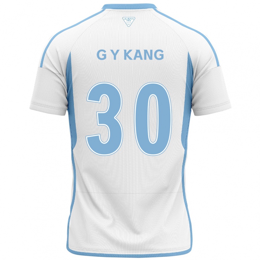 Kandiny Kinder Yun-Gu Kang #30 Weiß Blau Auswärtstrikot Trikot 2024/25 T-Shirt