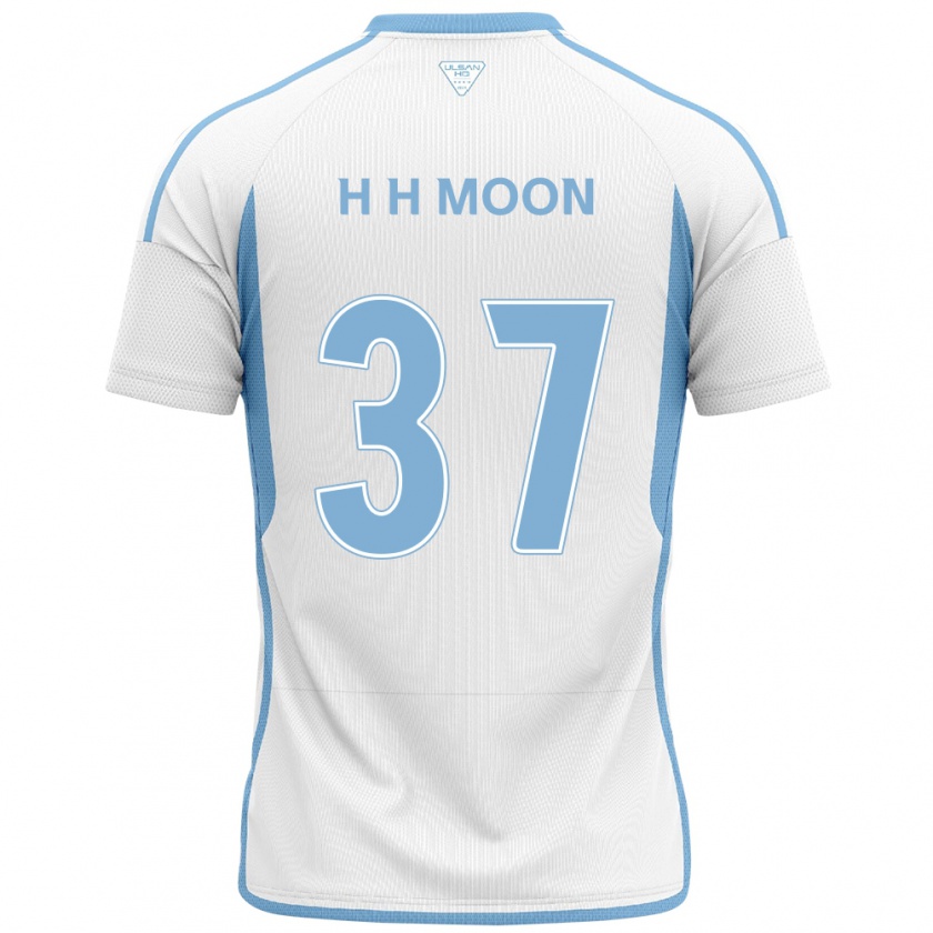 Kandiny Kinder Hyeon-Ho Moon #37 Weiß Blau Auswärtstrikot Trikot 2024/25 T-Shirt