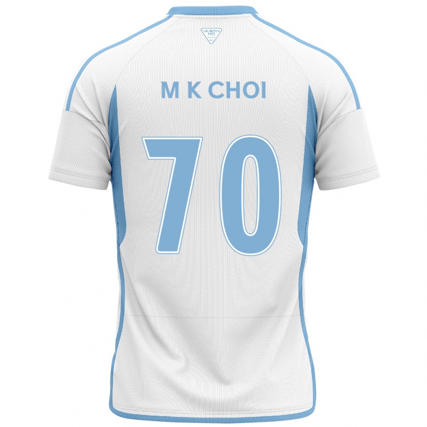 Kandiny Kinder Kang-Min Choi #70 Weiß Blau Auswärtstrikot Trikot 2024/25 T-Shirt