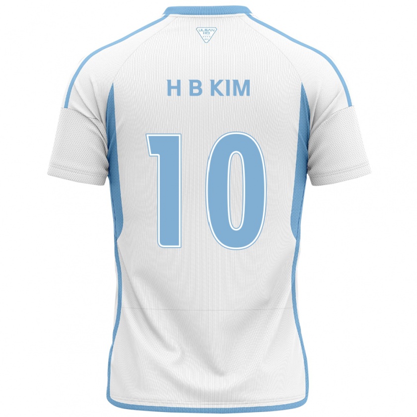 Kandiny Kinder Beom-Hwan Kim #10 Weiß Blau Auswärtstrikot Trikot 2024/25 T-Shirt