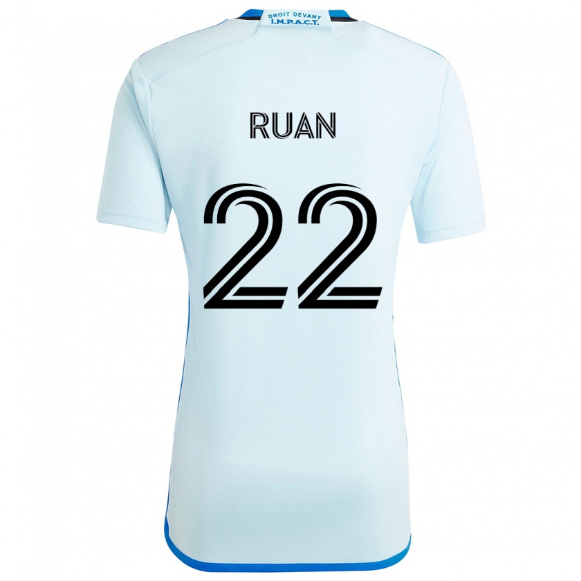 Kandiny Kinder Ruan #22 Eisblau Auswärtstrikot Trikot 2024/25 T-Shirt