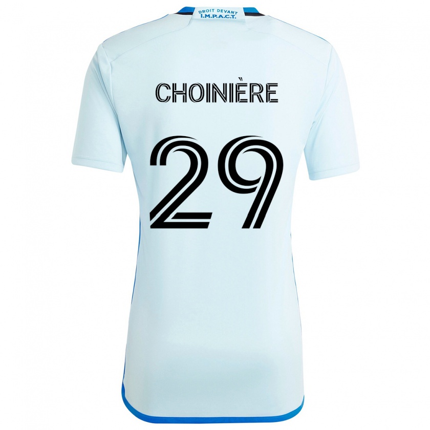 Kandiny Kinder Mathieu Choinière #29 Eisblau Auswärtstrikot Trikot 2024/25 T-Shirt