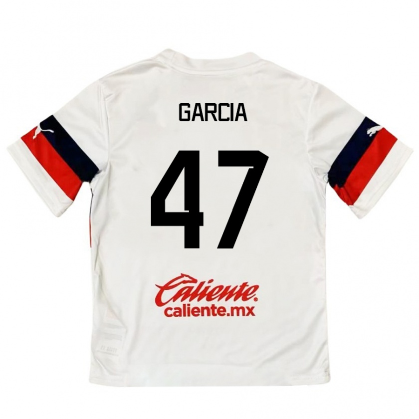 Kandiny Kinder Gael García #47 Weiß Rot Auswärtstrikot Trikot 2024/25 T-Shirt