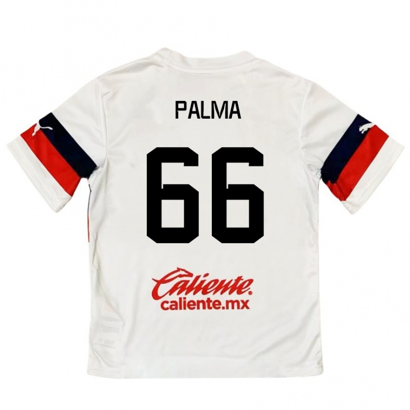 Kandiny Kinder Arturo Palma #66 Weiß Rot Auswärtstrikot Trikot 2024/25 T-Shirt