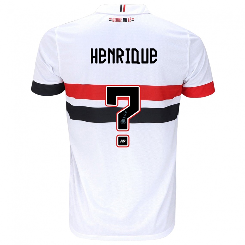 Kandiny Herren Luiz Henrique #0 Weiß Rot Schwarz Heimtrikot Trikot 2024/25 T-Shirt