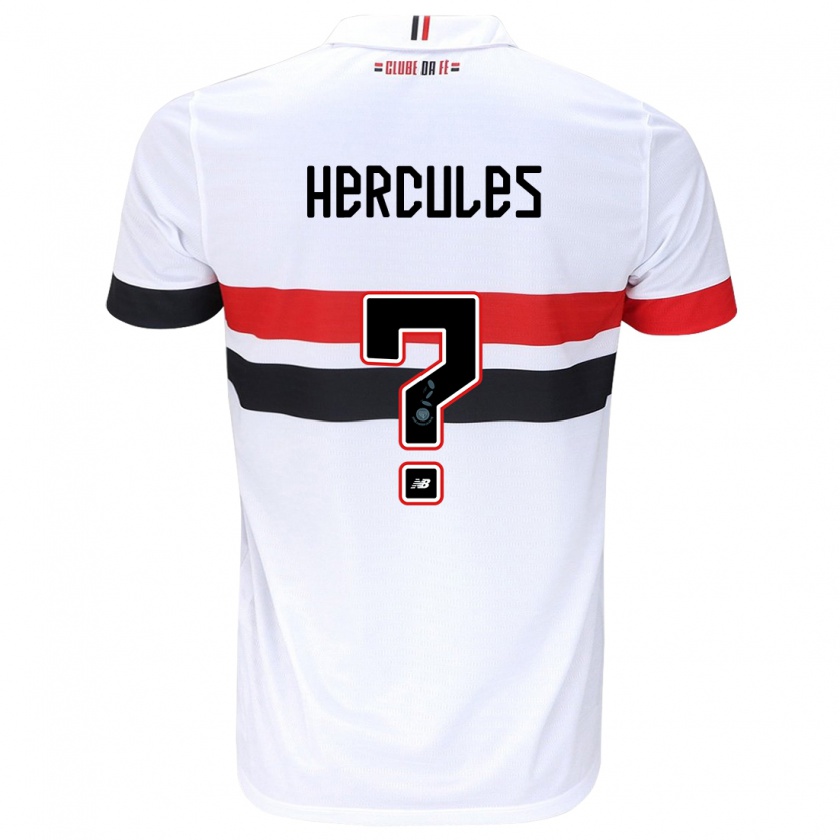 Kandiny Herren Hercules #0 Weiß Rot Schwarz Heimtrikot Trikot 2024/25 T-Shirt