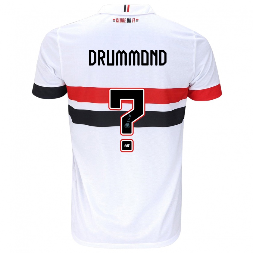 Kandiny Herren Lucca Drummond #0 Weiß Rot Schwarz Heimtrikot Trikot 2024/25 T-Shirt