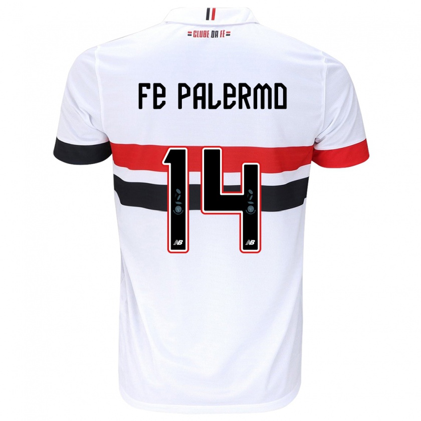 Kandiny Herren Fe Palermo #14 Weiß Rot Schwarz Heimtrikot Trikot 2024/25 T-Shirt