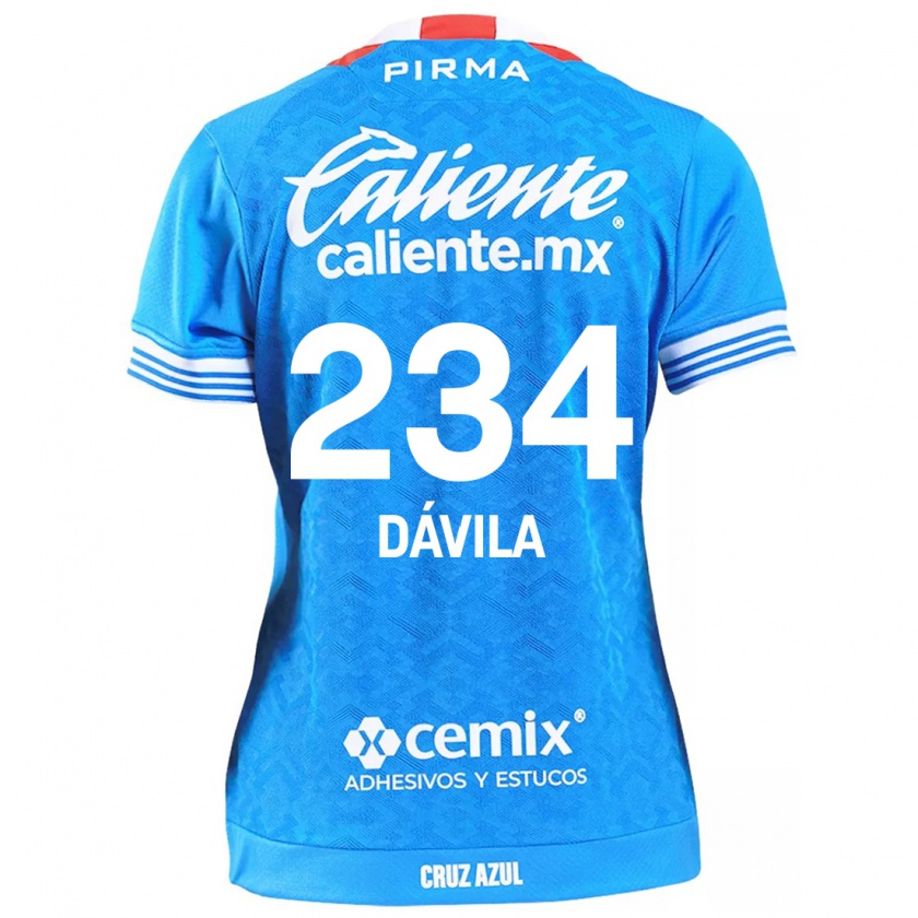 Kandiny Herren Emilio Dávila #234 Himmelblau Heimtrikot Trikot 2024/25 T-Shirt