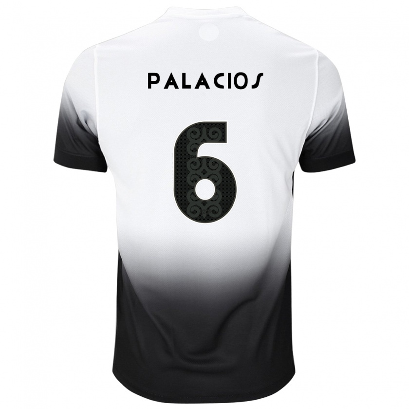 Kandiny Herren Diego Palacios #6 Weiß Schwarz Heimtrikot Trikot 2024/25 T-Shirt