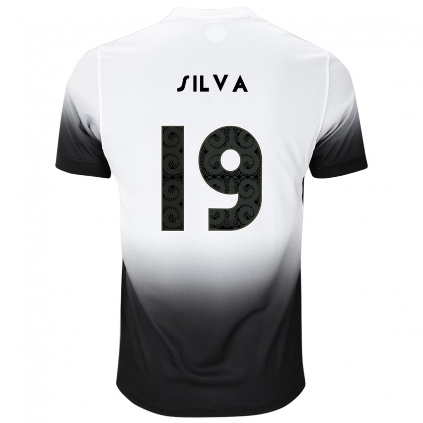 Kandiny Herren Gustavo Silva #19 Weiß Schwarz Heimtrikot Trikot 2024/25 T-Shirt