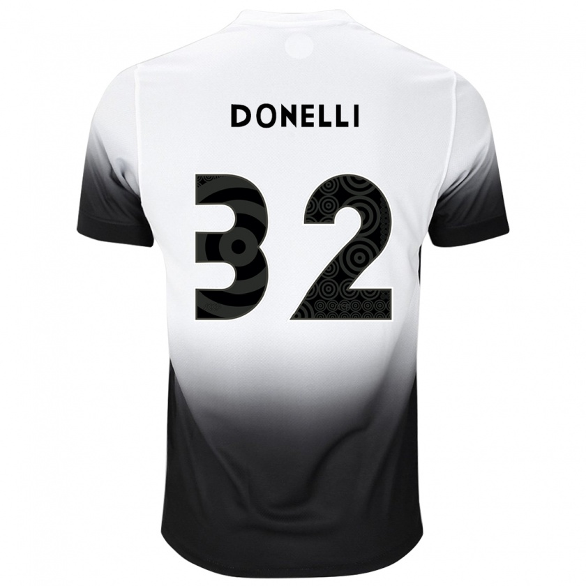 Kandiny Herren Matheus Donelli #32 Weiß Schwarz Heimtrikot Trikot 2024/25 T-Shirt