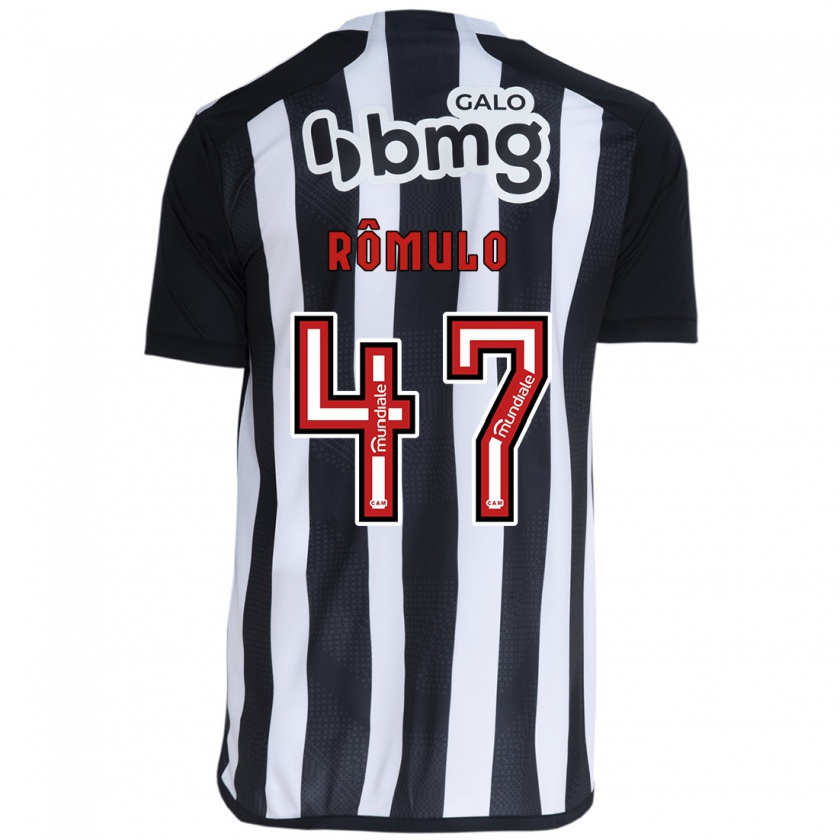 Kandiny Herren Rômulo #47 Weiß Schwarz Heimtrikot Trikot 2024/25 T-Shirt