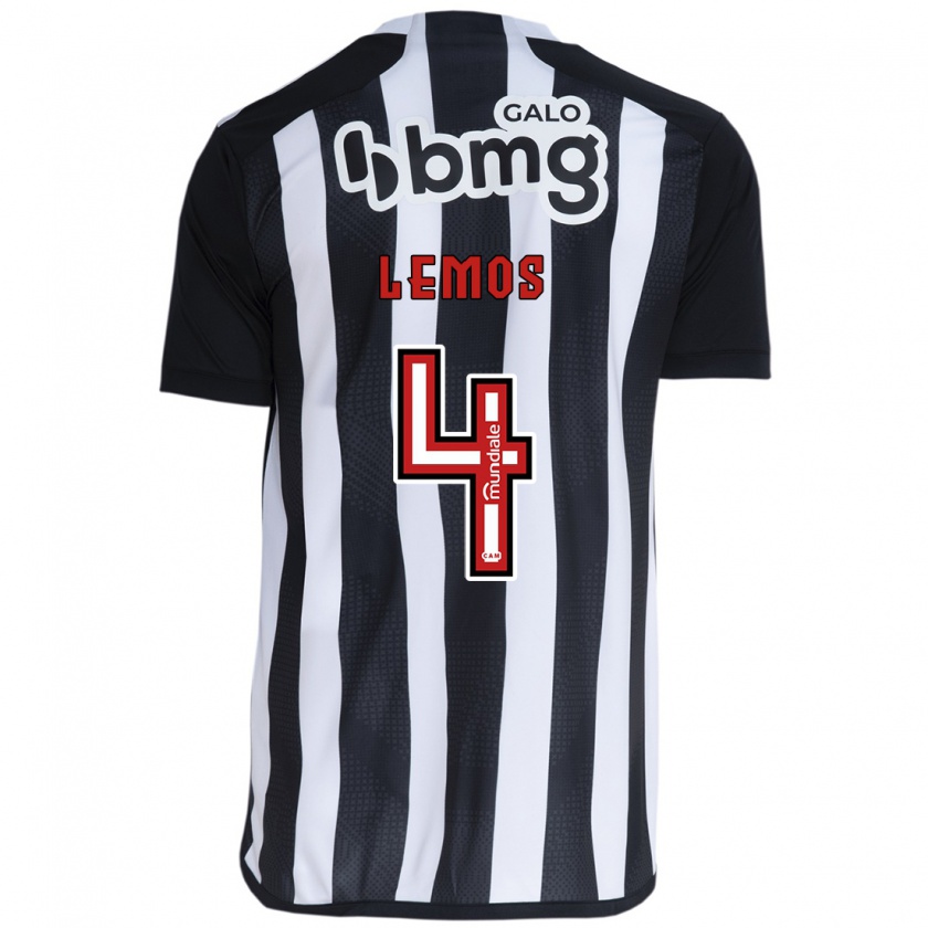 Kandiny Herren Mauricio Lemos #4 Weiß Schwarz Heimtrikot Trikot 2024/25 T-Shirt