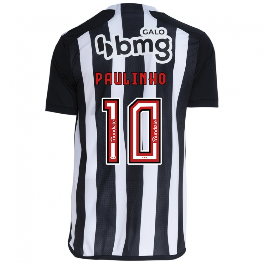 Kandiny Herren Paulinho #10 Weiß Schwarz Heimtrikot Trikot 2024/25 T-Shirt