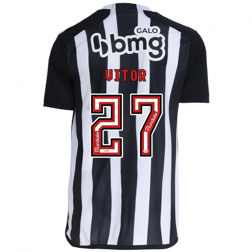 Kandiny Herren Paulo Vitor #27 Weiß Schwarz Heimtrikot Trikot 2024/25 T-Shirt