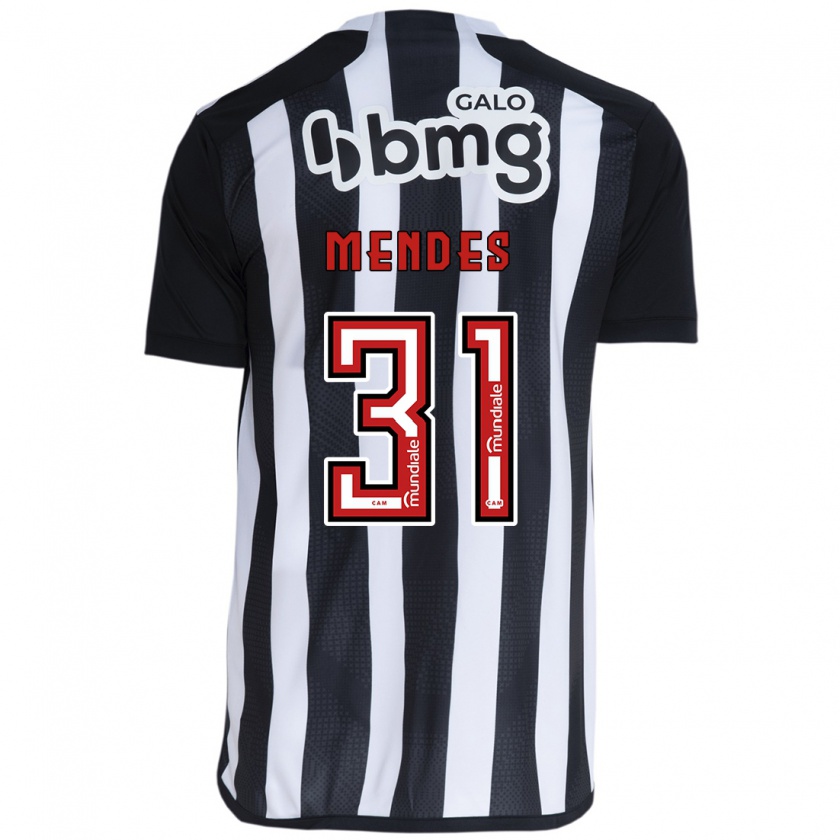 Kandiny Herren Matheus Mendes #31 Weiß Schwarz Heimtrikot Trikot 2024/25 T-Shirt