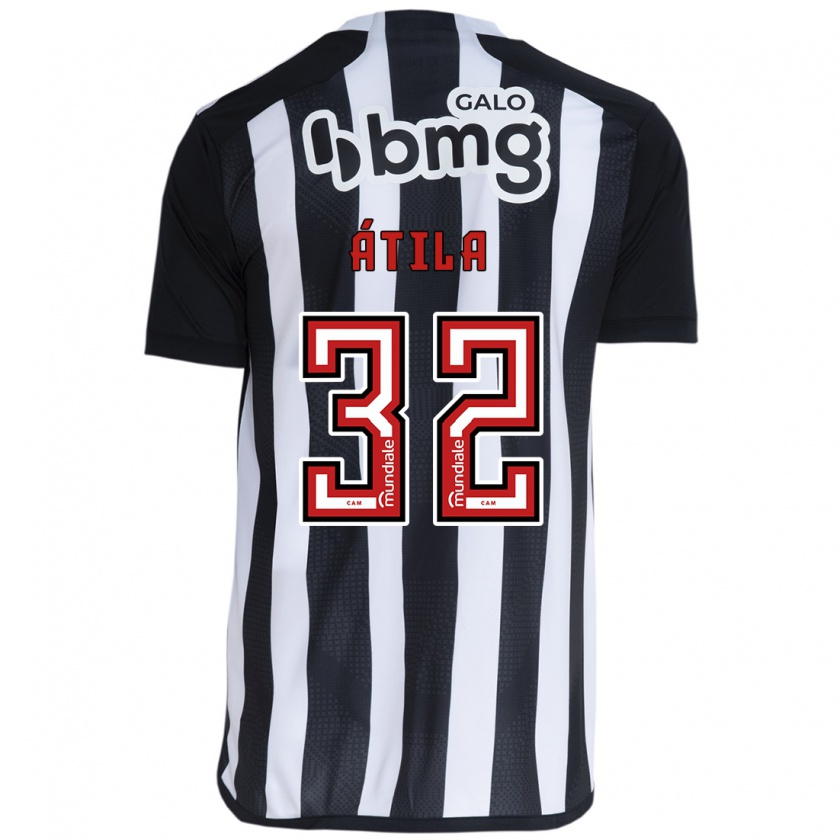 Kandiny Herren Gabriel Átila #32 Weiß Schwarz Heimtrikot Trikot 2024/25 T-Shirt