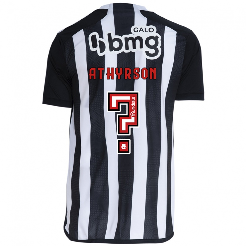 Kandiny Herren Athyrson #0 Weiß Schwarz Heimtrikot Trikot 2024/25 T-Shirt